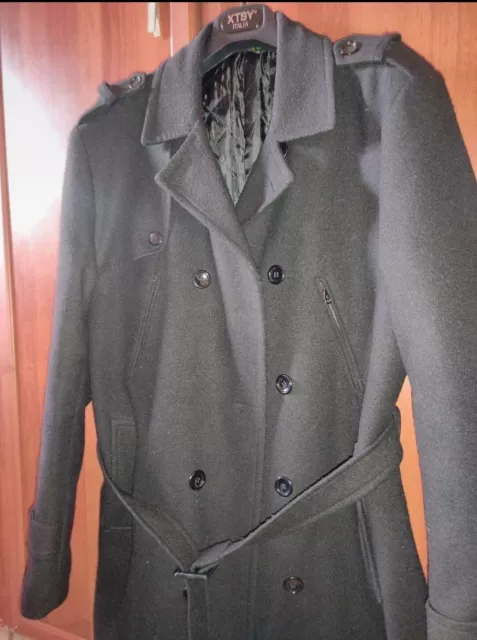 Cappotto Uomo Elegante Invernale Lungo Nero