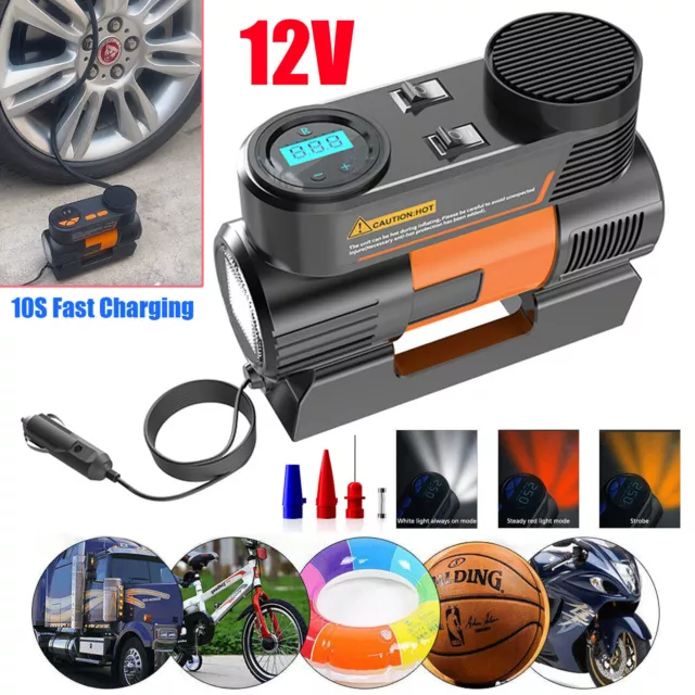 Tire Inflator Heavy Duty 12V Portable 150PSI Car Tyre Auto Pump Air Compressor