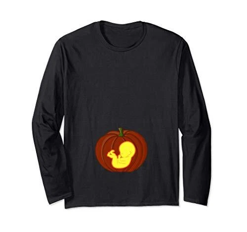 9474130-Gravidanza costume di Halloween zucca bambino Maglia a Manica