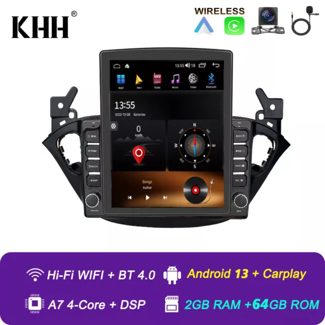 9.7" Für Opel Corsa E 2015-2019 Android 13 Autoradio GPS Navi 64GB Carplay GPS