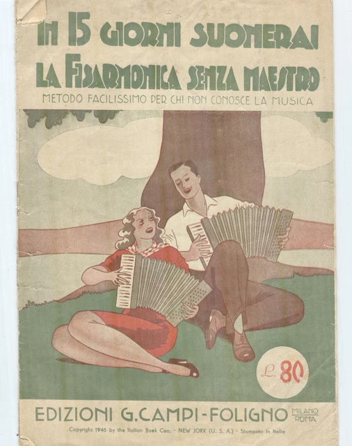Fisarmonica  Foligno, 1946, In 15 Giorni Suonerai La Fisarmonica Senza Maestro