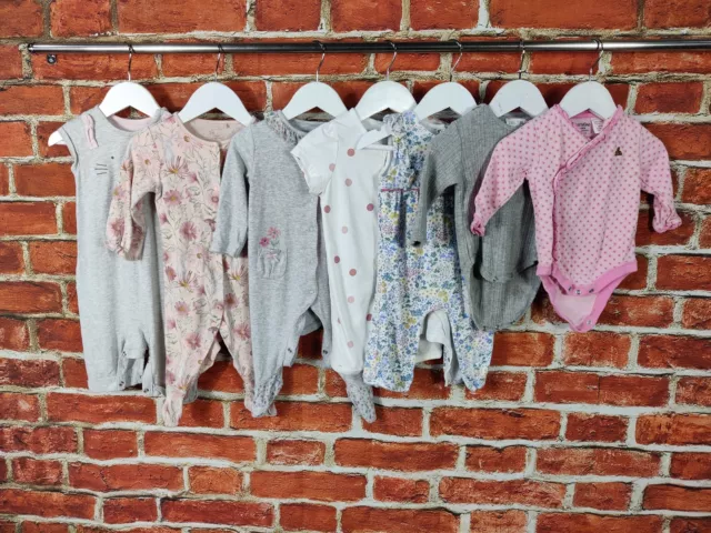 Baby Girls Bundle Age 3-6 Months Zara Gap J Lewis Etc Babygro Sleepsuits 68Cm