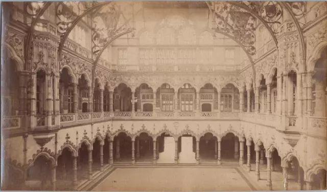 Belgique, Anvers, Intérieur de la Bourse, Vintage albumen print, ca.1880 Tirage