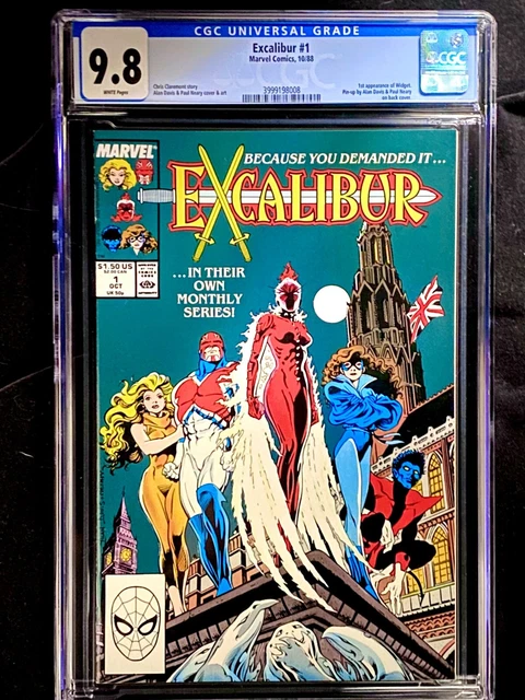 Excalibur #1 CGC 9.8 WHITE Marvel 1988 Key 1st Widget Chris Claremont Alan Davis
