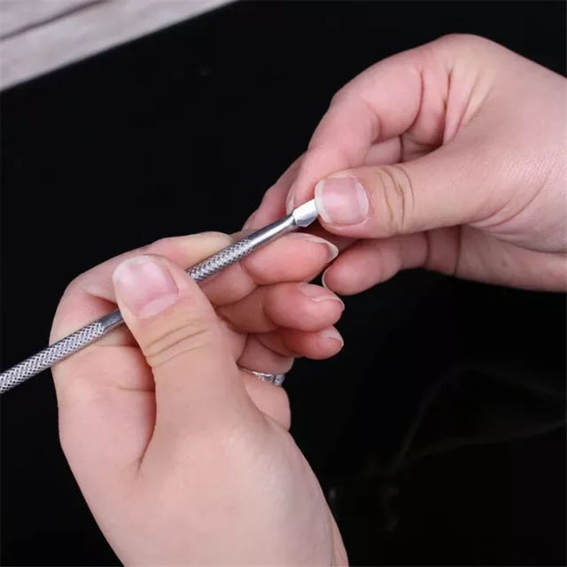 Cuticle Nail Pusher Stainless Steel  Double Ended Spoon Nail Art Tool  Pedicure