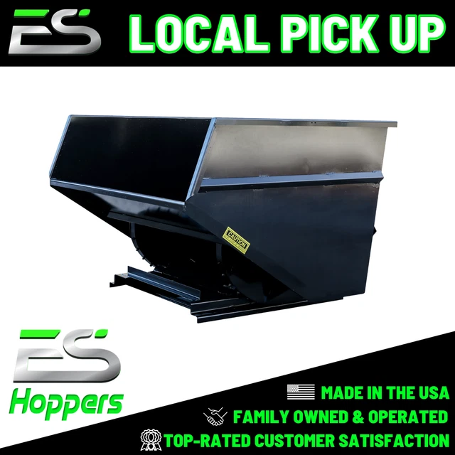 4 YD Heavy Duty-WRIGHT SELF DUMPING HOPPER-TRASH-RECYCLING HOPPER-LOCAL PICK UP