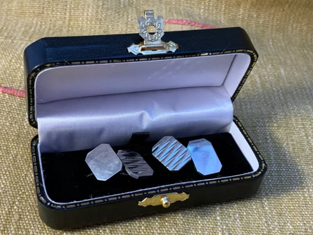 Stunning Mid Century Modern Sterling Silver Cufflinks by Henry Griffiths