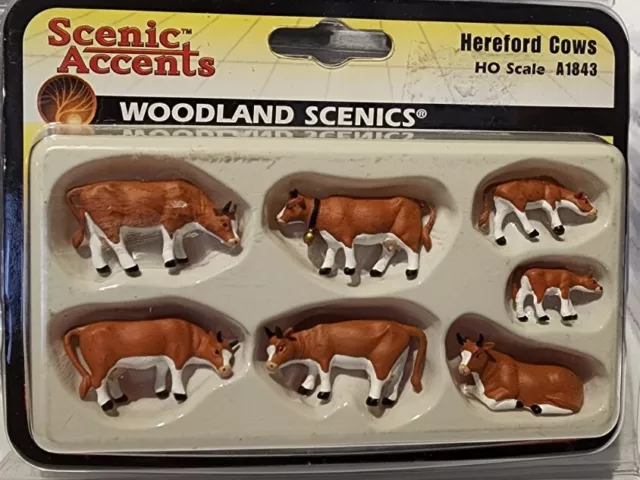 Woodland Scenics HO A1843 Hereford Cows