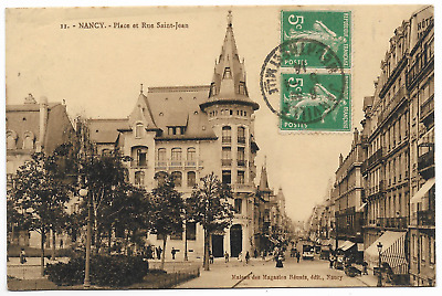 CPA " NANCY - Place et Rue Saint-Jean