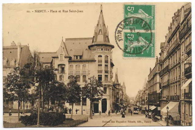 CPA " NANCY - Place et Rue Saint-Jean