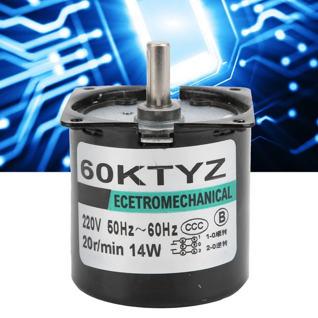 (20 giri/min AC220V) Accessori generatore fai da te motore ingranaggi velocità più efficiente