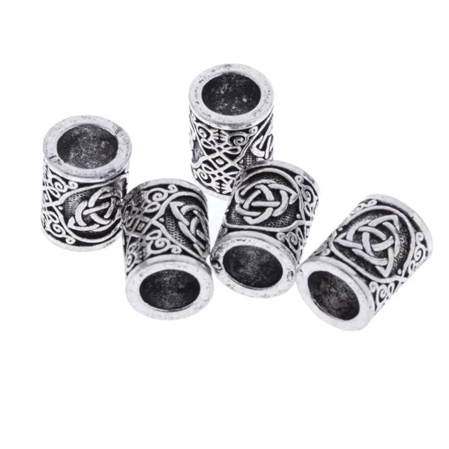 5 Stück    Rune Perlen Dread Lock Verstellbar Metall Cuffs Dreadlocks 2