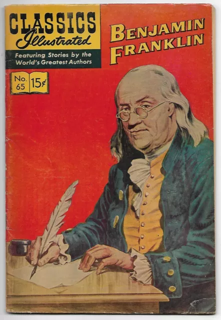 Classics Illustrated #65 (1966) – HRN 167 - Benjamin Franklin – VG/FN