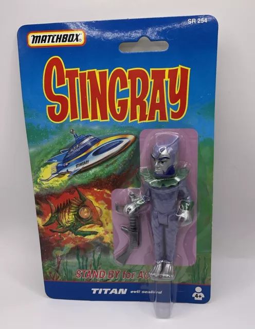 Vintage Matchbox Stingray Titan Evil Sealord Figure New On Card  1992 (A)