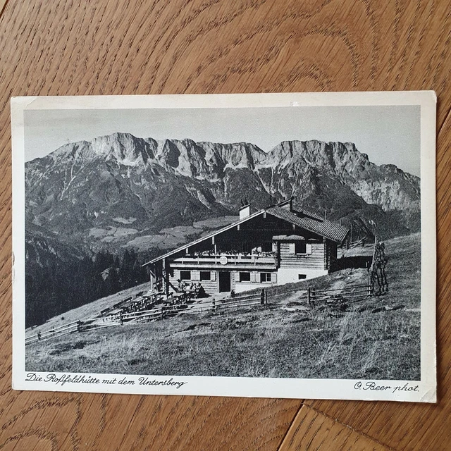Die ROSSFELDHÜTTE mit UNTERSBERG alte O. Berr Ansichtskarte AK 40/50/60er Jahre?