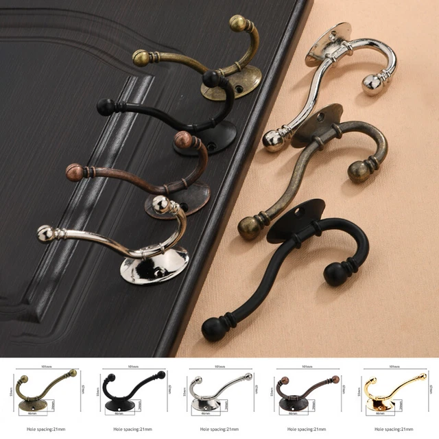 Wall Hanging Hat Clothes Hooks Vintage Coat Hanger Antique Brass Bathroom Hooks