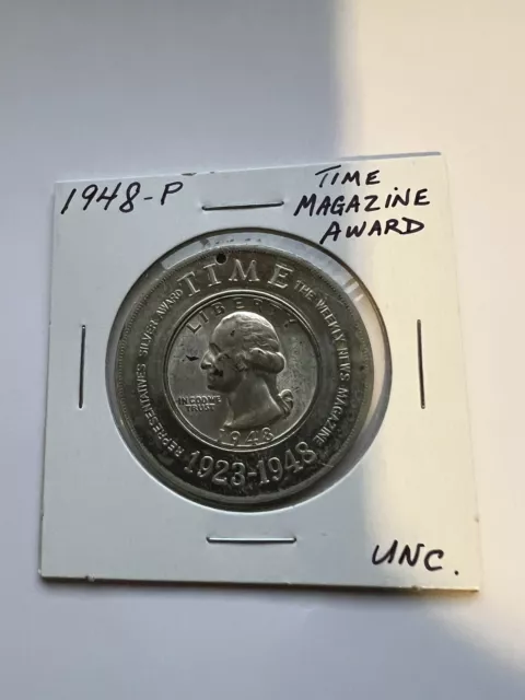 1948 Encased Washington Quarter Time Magazine , Unc.