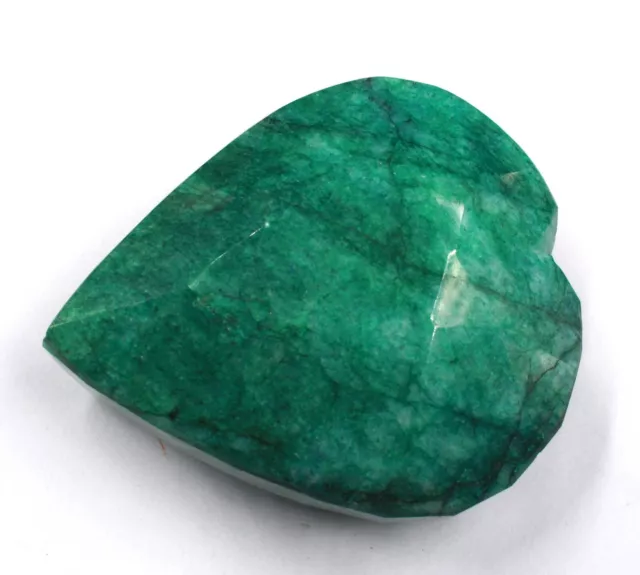 400-420 Ct Certified Green Emerald Natural Brazilian Heart Shape Gemstone GH38 2