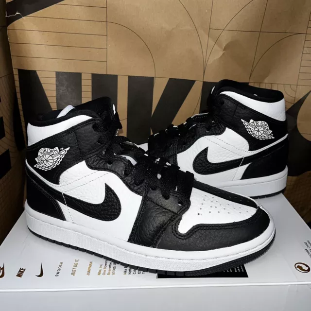 NEW Nike Air Jordan 1 Mid SE Homage Black White Split DR0501-101 Women's Size 10