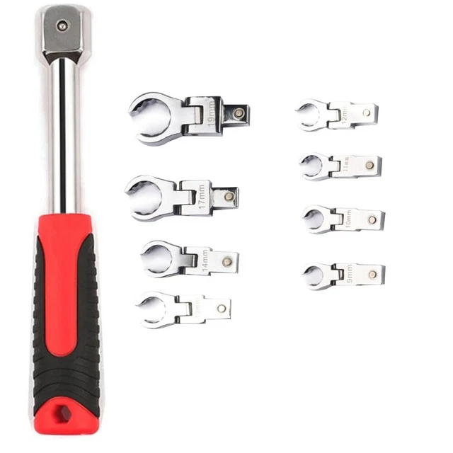 Clé à Cliquet Secouant Tête Rotatif 180° Haute Qualité Flexible Couple Spanner