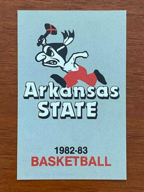 CBK 1982-83 ARKANSAS STATE ST INDIANS Basketball Schedule College OLD LOGO