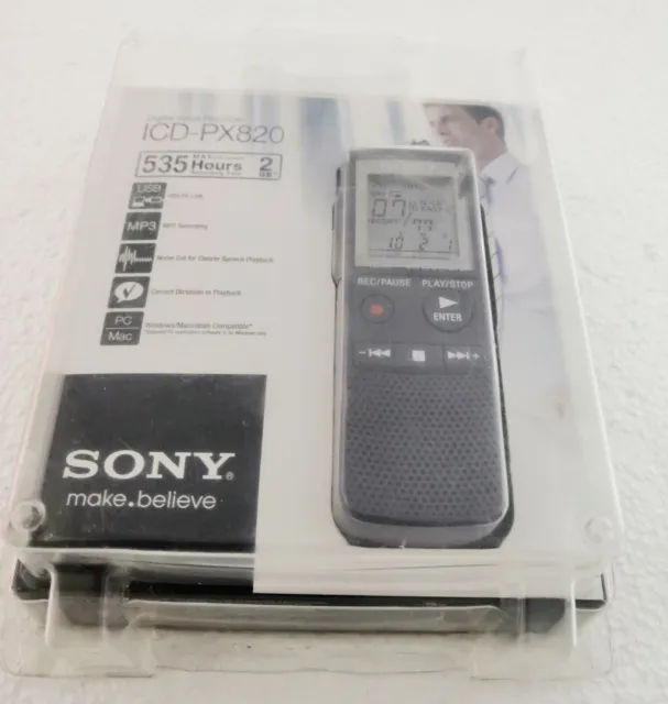 Sony ICD-PX820 (2GB, 535.5 Hours) Handheld Digital Voice Recorder