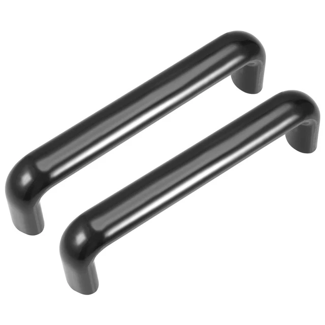 Pulls Handles 200mm Hole Centers Black for Industrial Machine 2Pcs