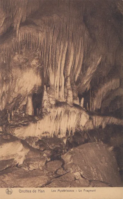 Les Mystérieuses Fragment Grottes de HAN-SUR-LESSE Belgique 1927 Carte Postale