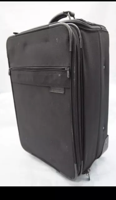 Briggs & Riley Black Ballistic 21" Upright Wheeled Carry-On Garment Bag Suitcase