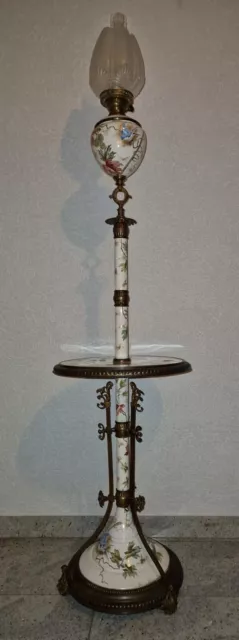 Antike Jugendstil Petroleumlampe Stehlampe um 1900