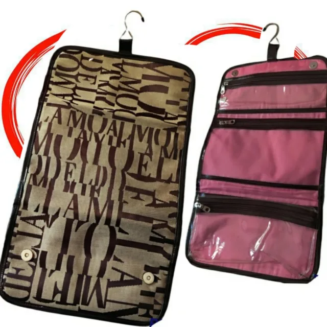 Modella Travel Cosmetic Bag Toiletry Makeup Organizer Pockets Hanging Storage