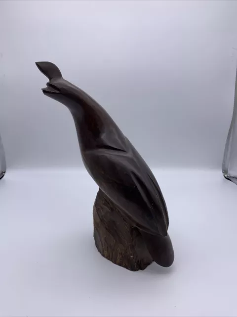 Carved Ironwood Partridge Quail Wood Bird Statue Figurine 12” in Rustic Vtg READ