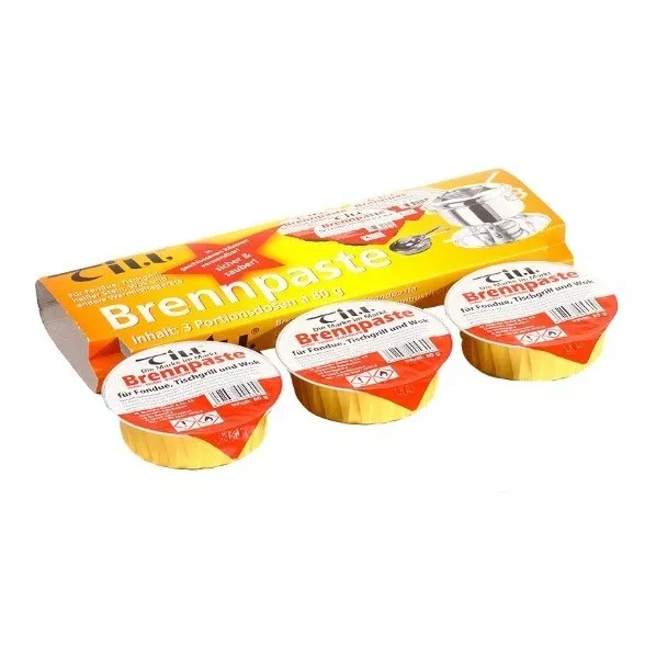 Sicherheitsbrennpaste Brennpaste für Fondue Raclette Speisenwärmer Till 3er-Set