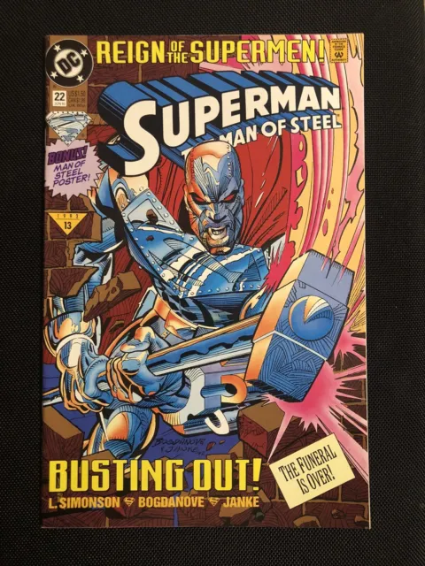 SUPERMAN MAN OF STEEL #22 DC Comics Reign of The Supermen 1993