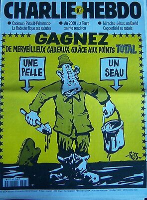 MAGAZINE  *CHARLIE HEBDO N° 392 DECEMBRE 1999 *GAGNEZ DES CADEAUX AVEC TOTAL* 