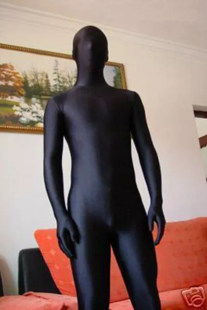 Black Zentai Suit Adults Morph Suit Full Body Velour Bodysuit