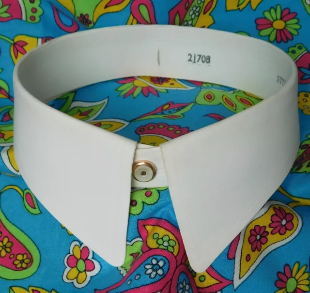 Camicia vintage colletto taglia 16,5 Somerset Manufacturing Style 2 rimovibile INUTILIZZATA