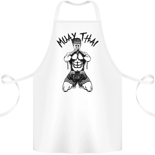 Muay Thai Fighter Mixed Martial Arts MMA Cotton Apron 100% Organic