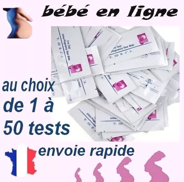 Tests de grossesse rapide et précoce 💗 Lot de 1 à 50 tests bandelette 10 mIU