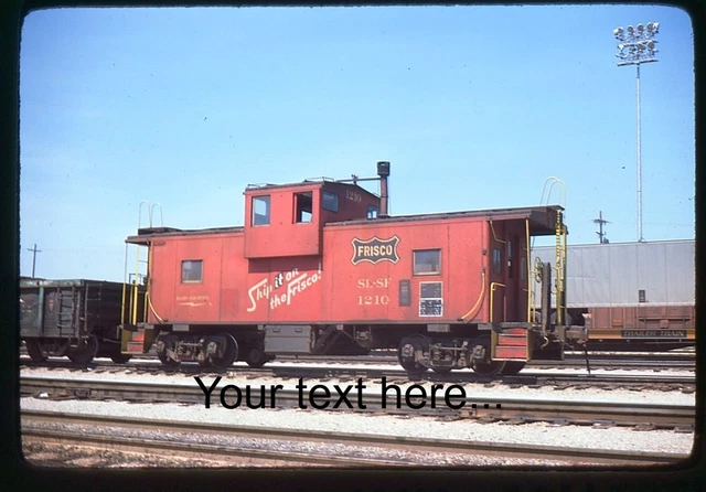 s386 Orig Slide SLSF FRISCO Caboose 1210 Memphis, TN 1976