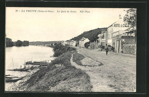CPA La Frette, Le Quai de Seine, Strasse am Fluss