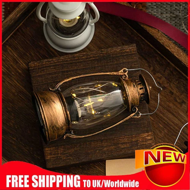 Luz de vela electrónica LED sin humo sin llama vintage linterna decoración de fiesta