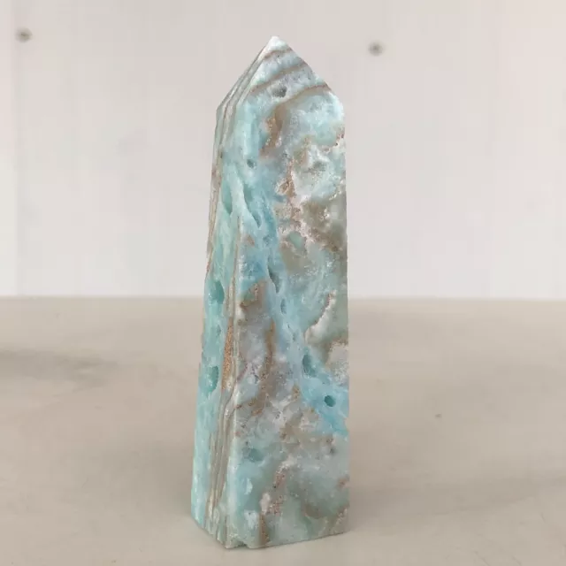 68g Natural hemimorphite Quartz crystal obelisk wand Point Reiki Healing P285