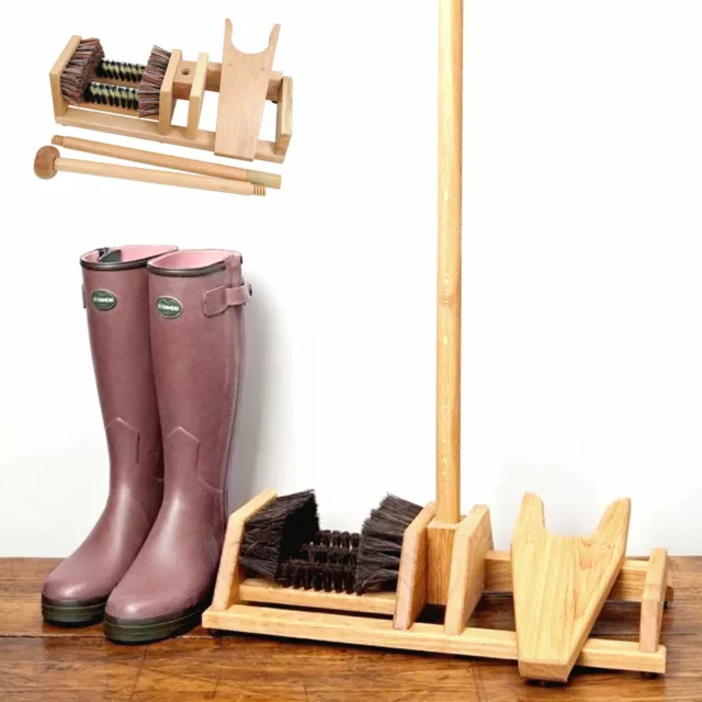 BOOT JACK REMOVER Shoe Brush Handle Wellington Remover Cleaner Stable Farm 23.95 PicClick UK