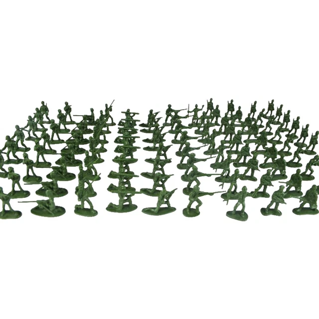 100x Mini-Soldatenmodelle Ausreichend Zur Dekoration Bauszene Grün