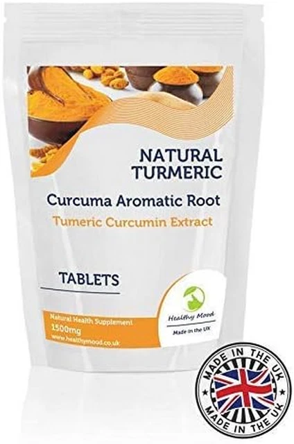 TURMERIC 30 TABLETS Curcumin Concentrated Extract 1500Mg Health ...