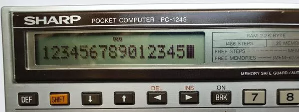 SHARP Pocket Computer PC-1245 Ersatz-LCD Display
