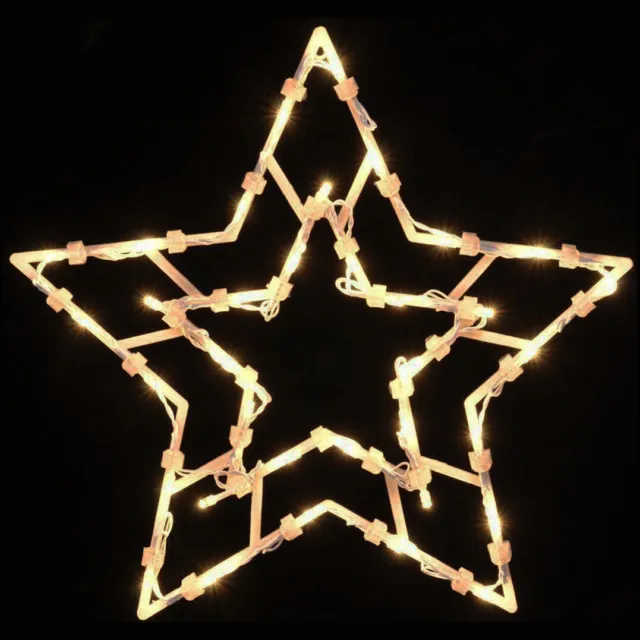 LED Fenster-Silhouette Stern 35 Lichter XXL Fensterbild Weihnachten beleuchtet