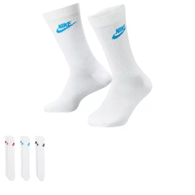 NIKE DX5025 3 Paar Sportsocken  Sportswear Everyday Essential CREW Socken Farben