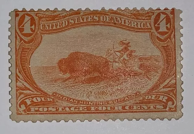 TRAVELSTAMPS:1898 US Stamps Scott #287,4 Cent Mint OG hinged, MHOG